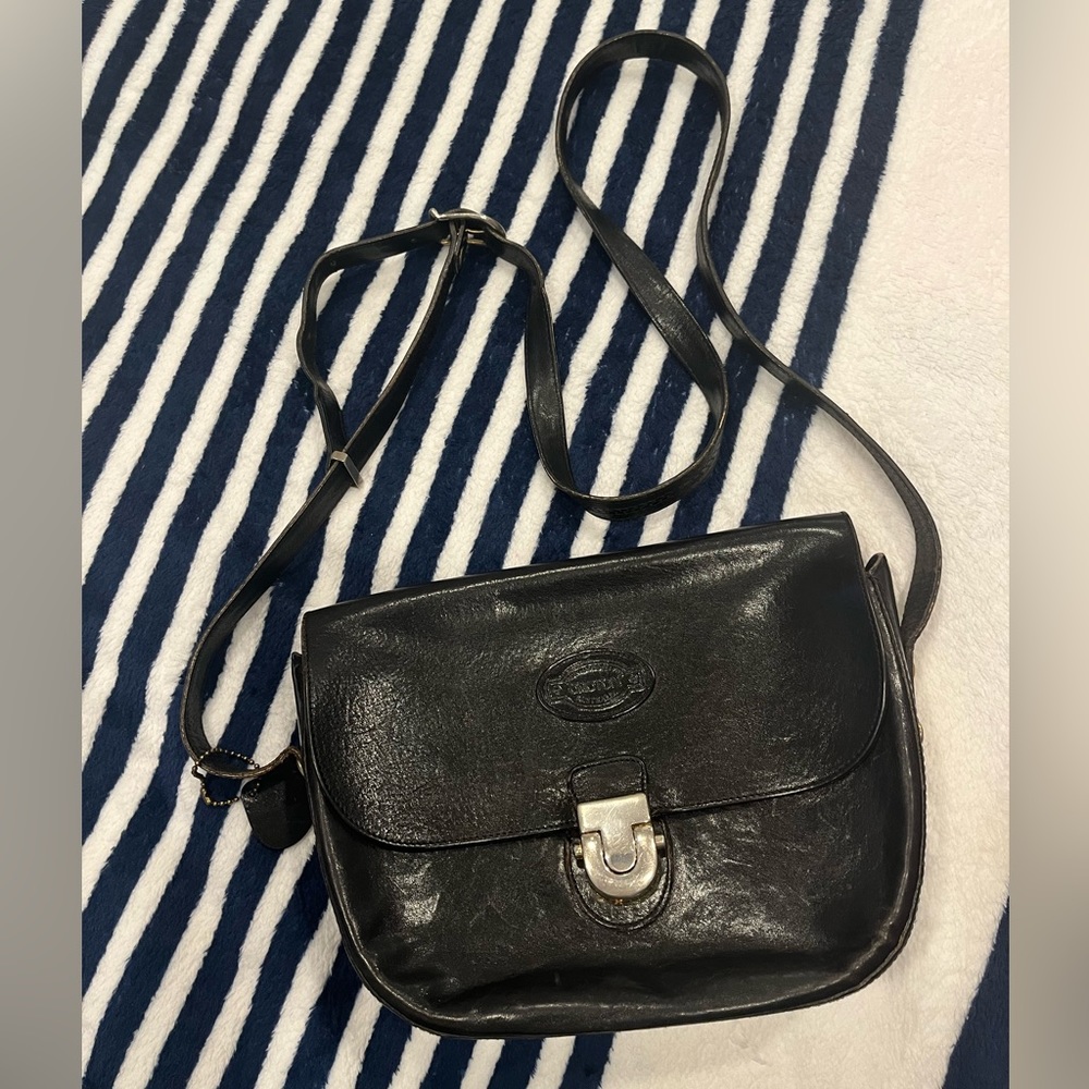 OROTON Australian Black Cowhide Genuine Leather Crossbody Bag